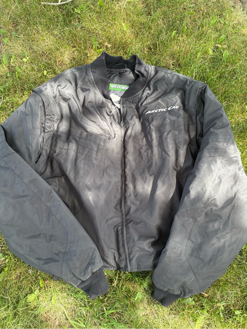 Arctic Cat Men’s XL Insulated Snowmobile Jacket Black Full Zip Winter Coat
